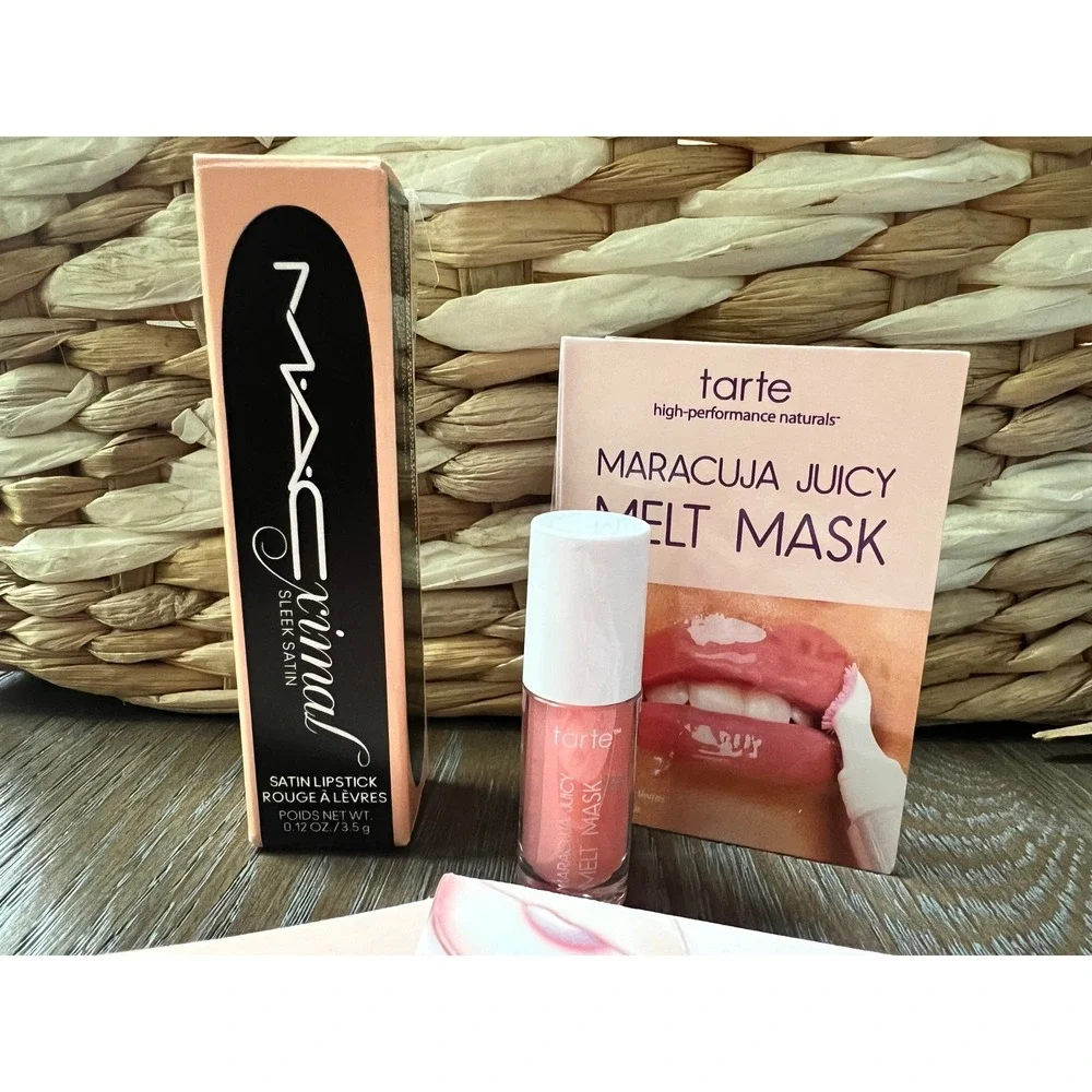 MAC Macximal Sleek Satin Lipstick 833 Creme D'Nude Tarte Nars Samples Bundle
